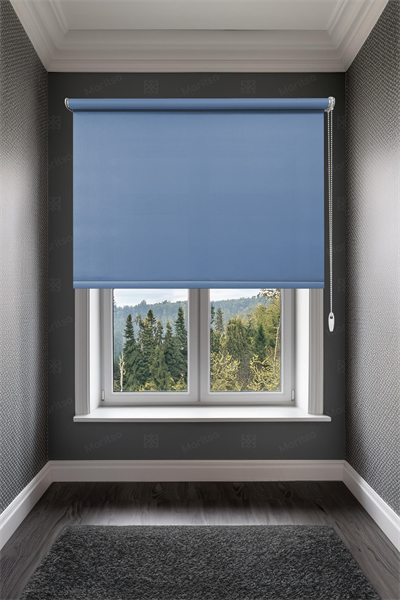 Mat Polyester Mavi Stor Perde