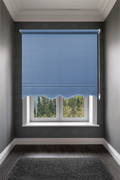 Mat Polyester Mavi Stor Perde