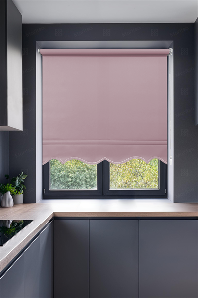 Mat Polyester Pembe Stor Perde