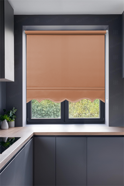 Mat Polyester Şeftali Stor Perde