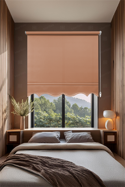 Mat Polyester Şeftali Stor Perde