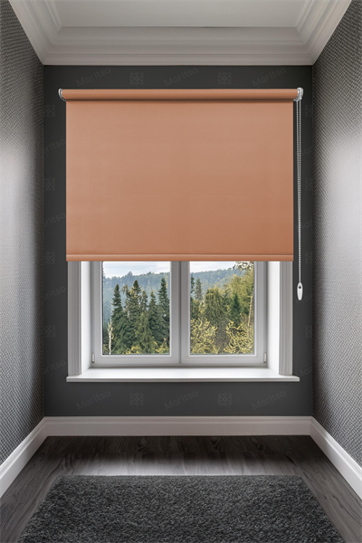 Mat Polyester Şeftali Stor Perde