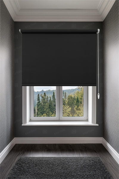 Mat Polyester Siyah Stor Perde