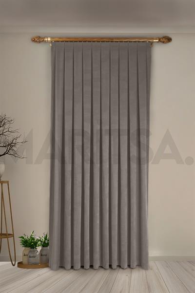 Nubuk Serisi Açık Gri Fon Perde