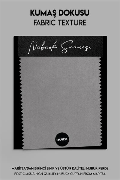 Nubuk Serisi Açık Gri Fon Perde