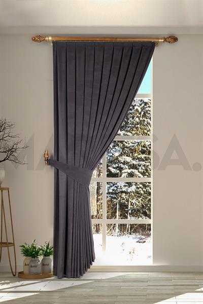 Nubuk Serisi Füme Fon Perde