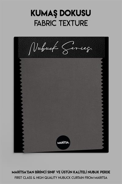 Nubuk Serisi Gri Fon Perde