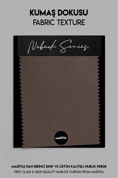 Nubuk Serisi Kahve Fon Perde