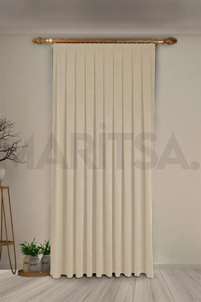 Nubuk Serisi Krem Fon Perde