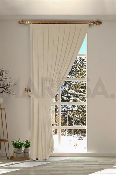 Nubuk Serisi Krem Fon Perde