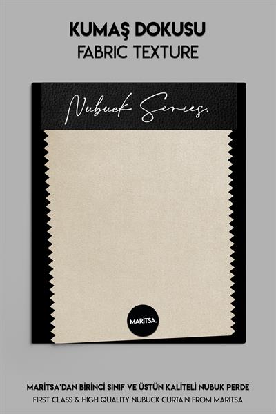 Nubuk Serisi Krem Fon Perde