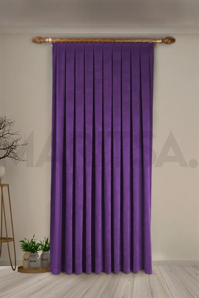 Nubuk Serisi Mor Fon Perde