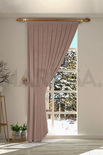 Nubuk Serisi Pudra Fon Perde