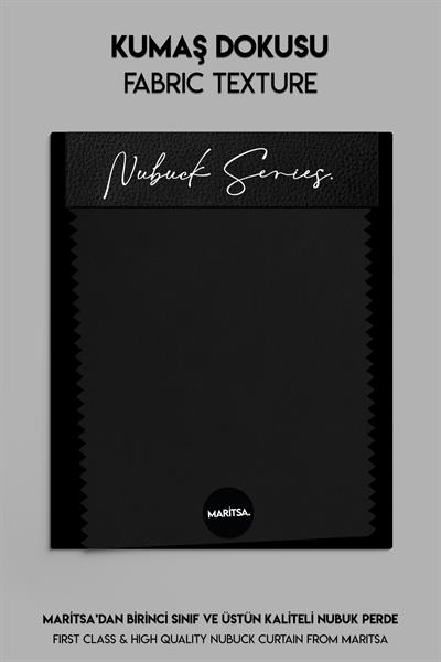 Nubuk Serisi Siyah Fon Perde