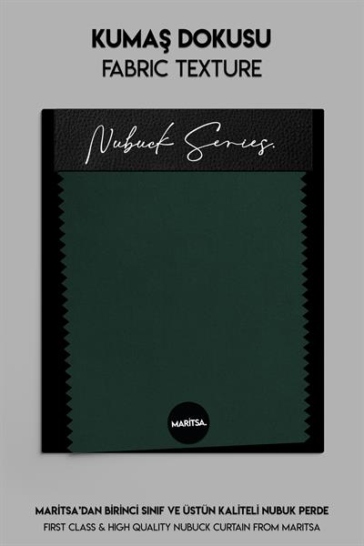 Nubuk Serisi Zümrüt Yeşili Fon Perde