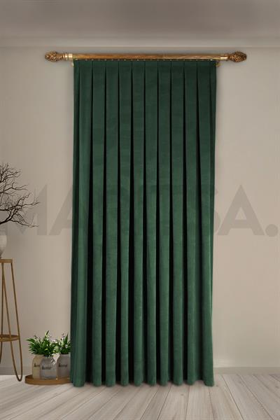 Nubuk Serisi Zümrüt Yeşili Fon Perde