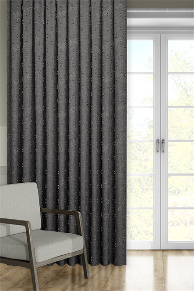 Soft Keten Serisi Helia Desen Gri Fon Perde