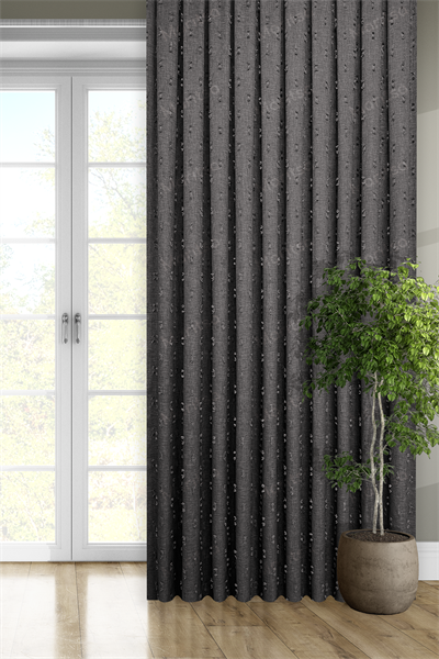 Soft Keten Serisi Helia Desen Gri Fon Perde