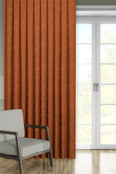 Soft Keten Serisi Helia Desen Kiremit Fon Perde