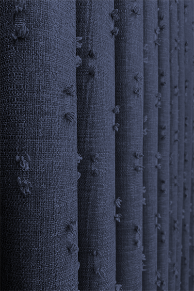 Soft Keten Serisi Helia Desen Lacivert Fon Perde