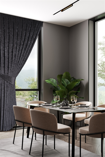 Şönil Serisi Kadife Görünümlü Fon Perde