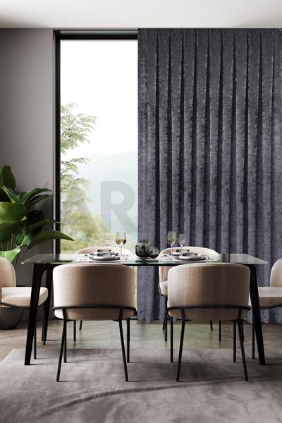 Şönil Serisi Kadife Görünümlü Füme Fon Perde