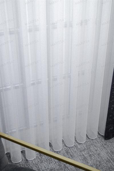 Varna Serisi Zambak Desen Ekru Tül Perde