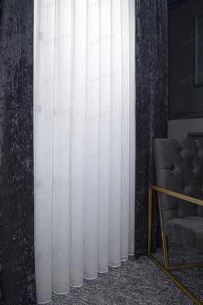 Varna Serisi Zambak Desen Ekru Tül Perde