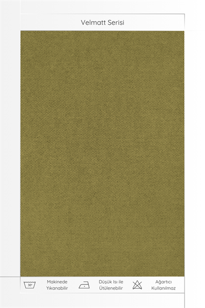 Velmatt Serisi Kadife Efektli Yüksek Gramajlı Yağ Yeşili Fon Perde