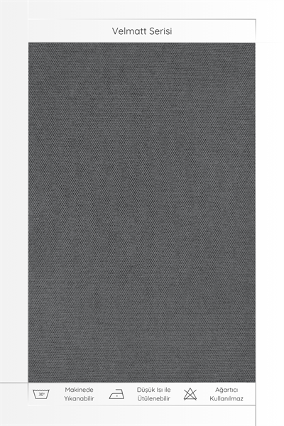 Velmatt Serisi Kadife Efektli Yüksek Gramajlı Gri Fon Perde