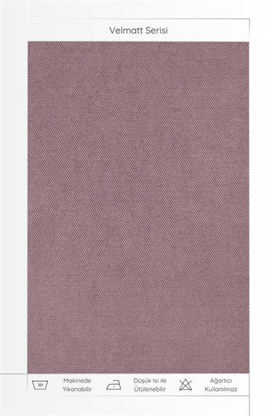 Velmatt Serisi Kadife Efektli Yüksek Gramajlı Gül Kurusu Fon Perde