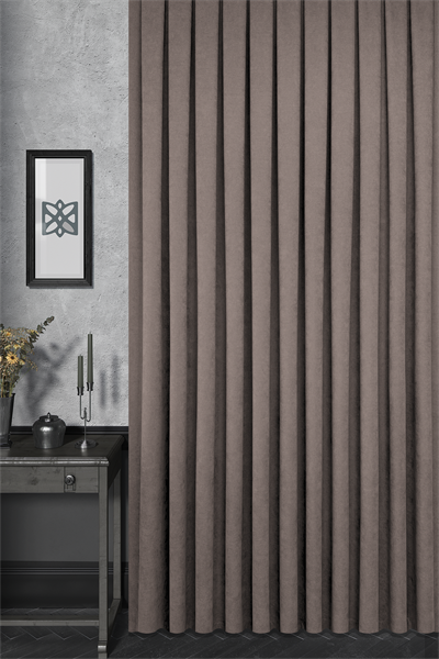 Velmatt Serisi Kadife Efektli Yüksek Gramajlı Vizon Fon Perde