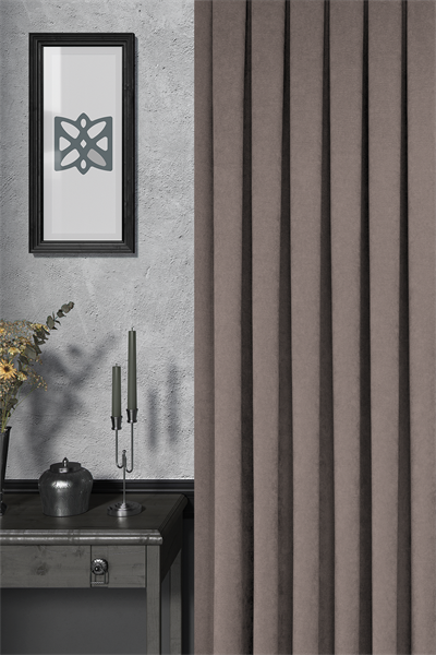 Velmatt Serisi Kadife Efektli Yüksek Gramajlı Vizon Fon Perde