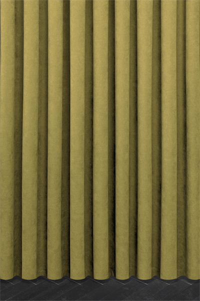 Velmatt Serisi Kadife Efektli Yüksek Gramajlı Yağ Yeşili Fon Perde