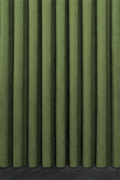 Velmatt Serisi Kadife Efektli Yüksek Gramajlı Çimen Yeşili Fon Perde