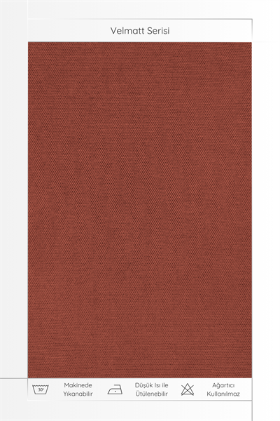 Velmatt Serisi Kadife Efektli Yüksek Gramajlı Nar Çiçeği Fon Perde