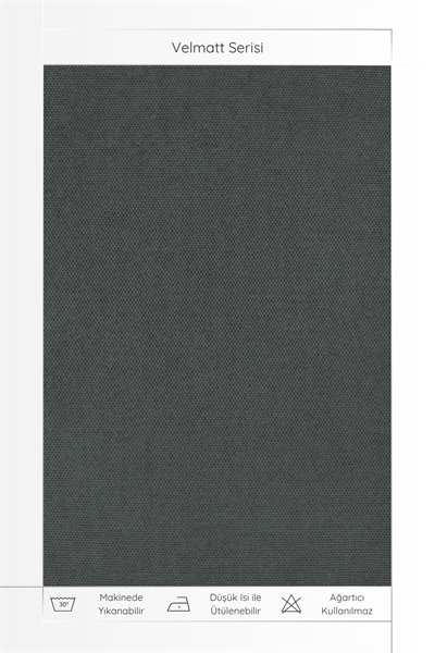 Velmatt Serisi Kadife Efektli Yüksek Gramajlı Gri Yeşil Fon Perde