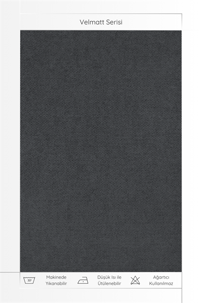 Velmatt Serisi Kadife Efektli Yüksek Gramajlı Koyu Gri Fon Perde