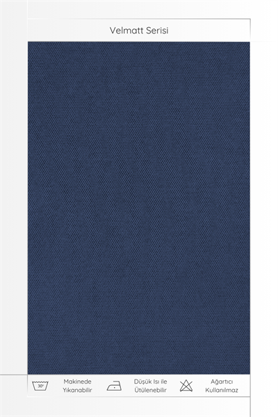 Velmatt Serisi Kadife Efektli Yüksek Gramajlı Lacivert Fon Perde