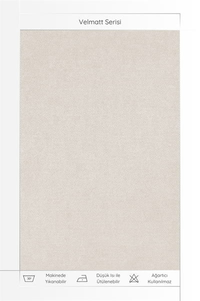 Velmatt Serisi Kadife Efektli Yüksek Gramajlı Krem Fon Perde