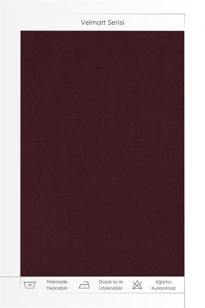 Velmatt Serisi Kadife Efektli Yüksek Gramajlı Bordo Fon Perde