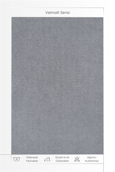 Velmatt Serisi Kadife Efektli Yüksek Gramajlı Gümüş Fon Perde