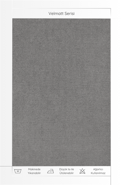 Velmatt Serisi Kadife Efektli Yüksek Gramajlı Toz Grisi Fon Perde