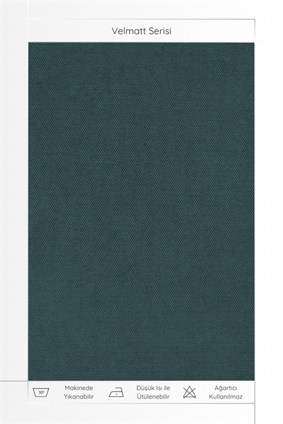 Velmatt Serisi Kadife Efektli Yüksek Gramajlı Mavi Yeşil Fon Perde