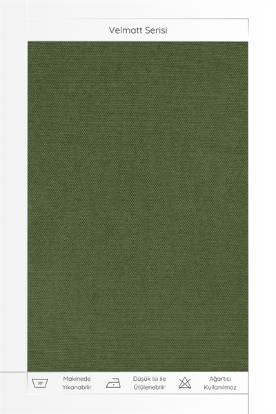 Velmatt Serisi Kadife Efektli Yüksek Gramajlı Çimen Yeşili Fon Perde