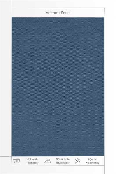 Velmatt Serisi Kadife Efektli Yüksek Gramajlı İndigo Fon Perde