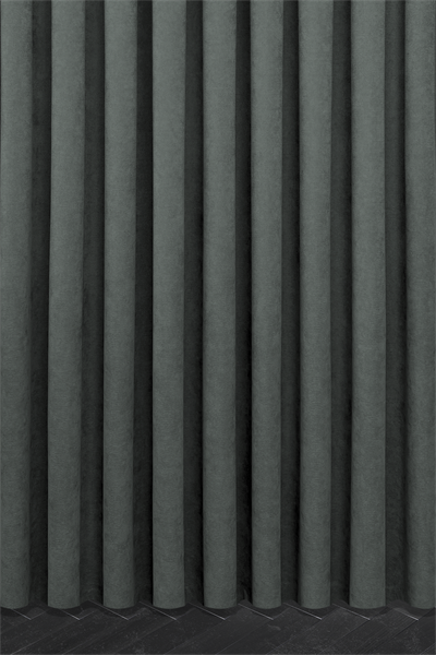 Velmatt Serisi Kadife Efektli Yüksek Gramajlı Gri Yeşil Fon Perde