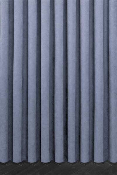 Velmatt Serisi Kadife Efektli Yüksek Gramajlı Mavi Fon Perde