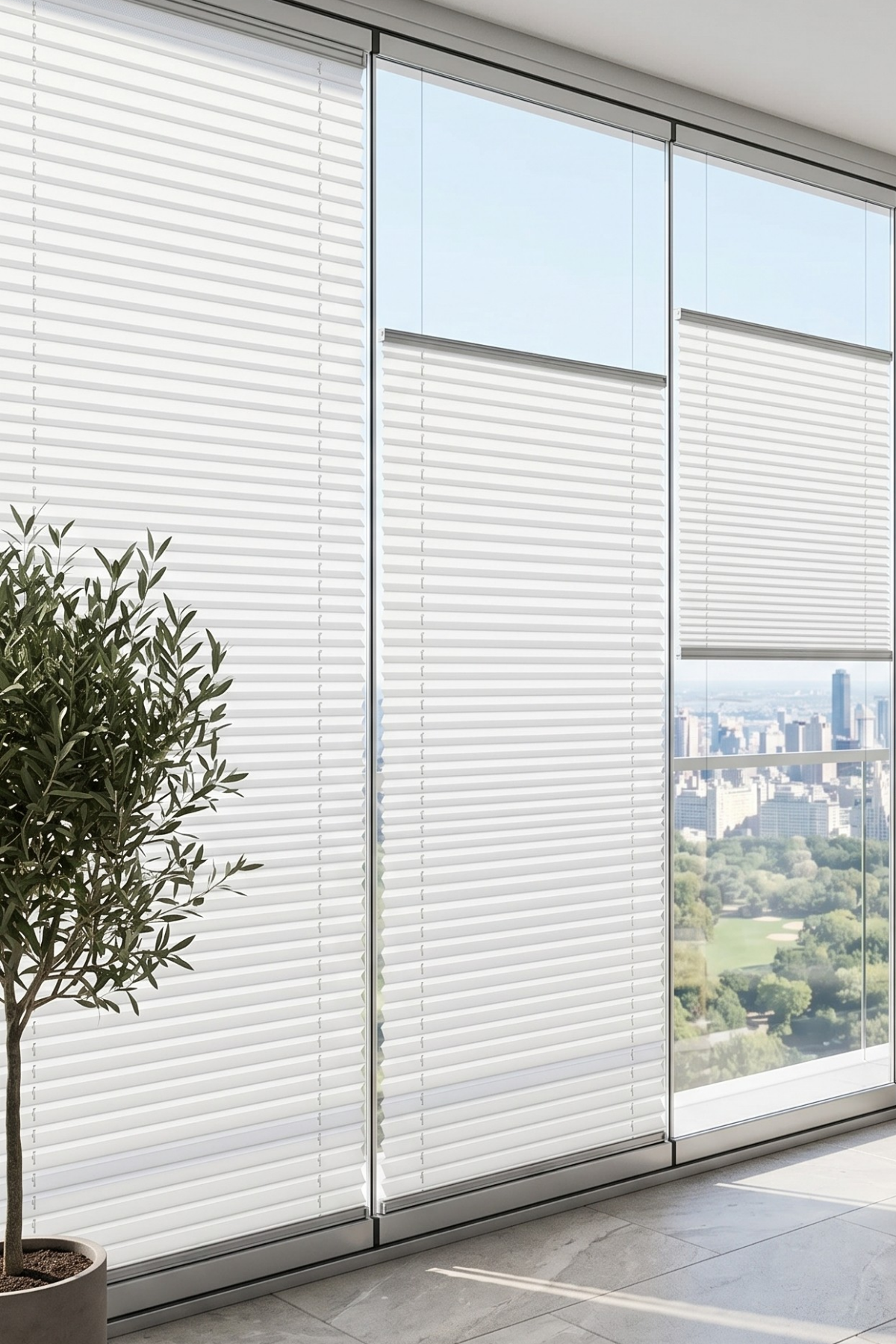 Klasik Mat Cam Balkon ve Pencere Plise Perde