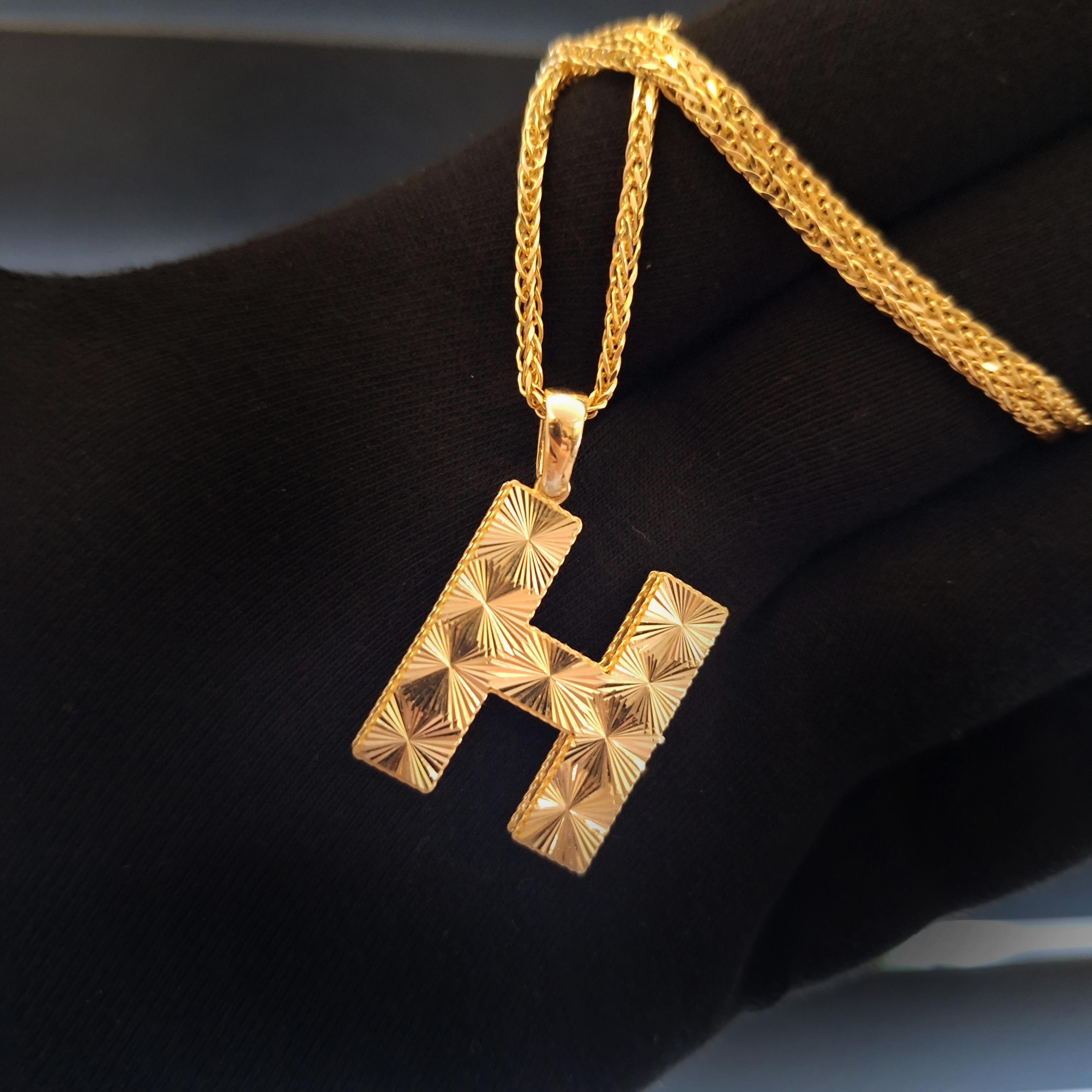 14 Ayar H Harfli Altın Kolye Ziynet Gold ZG209h